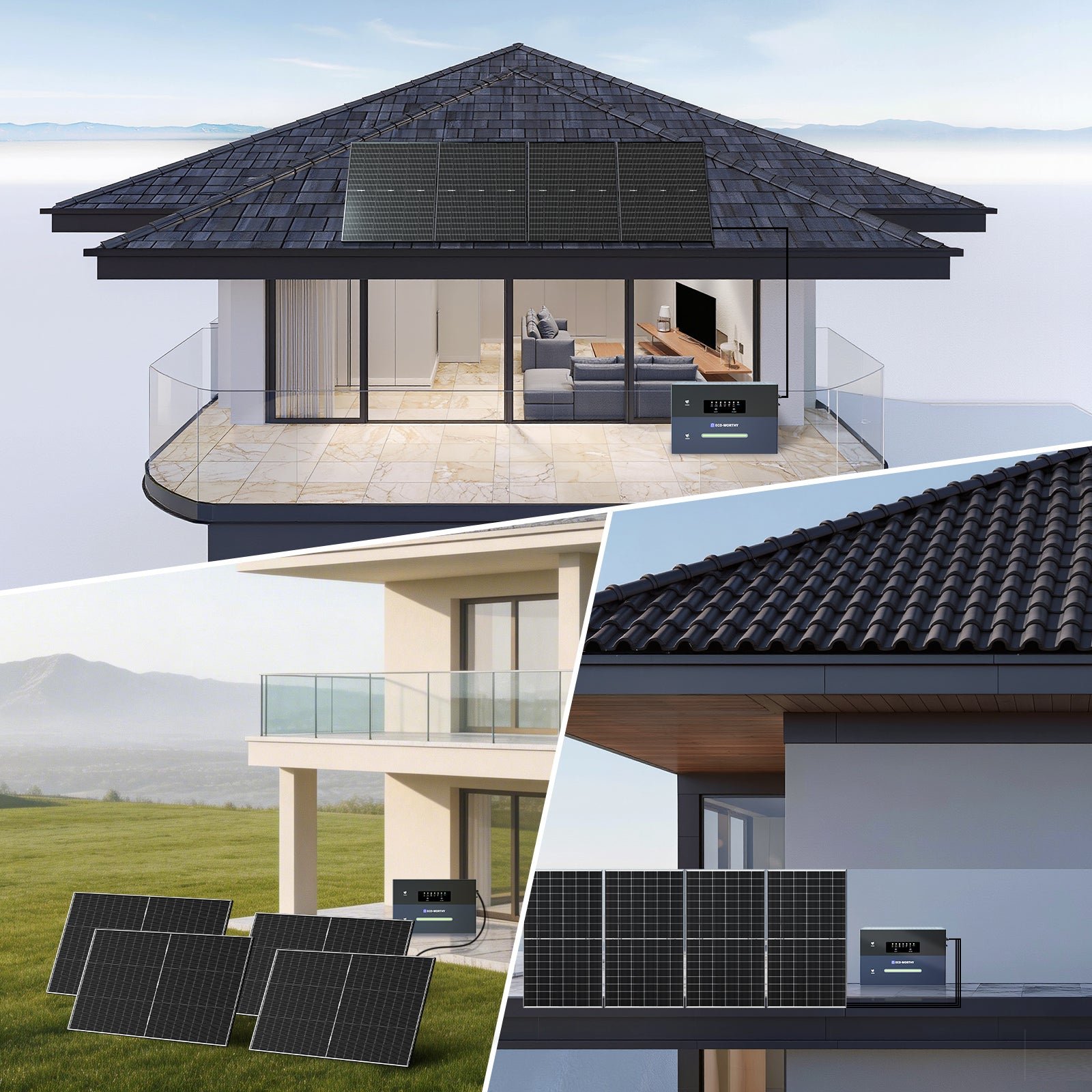Panneau Solaire installé sur toiture résidentielle